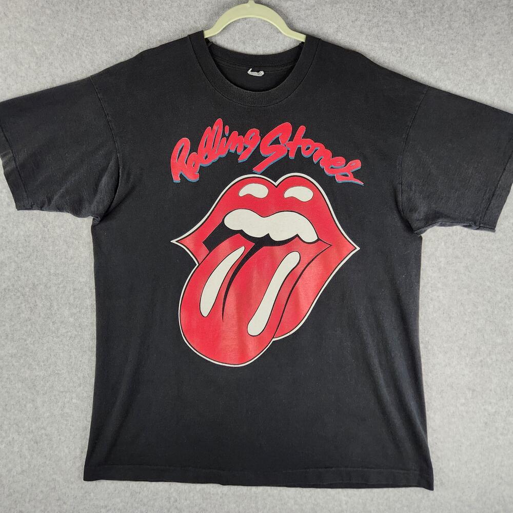 Vintage Rolling Stones Shirt Mens XL Black Voodoo Lounge World Tour 94 90s